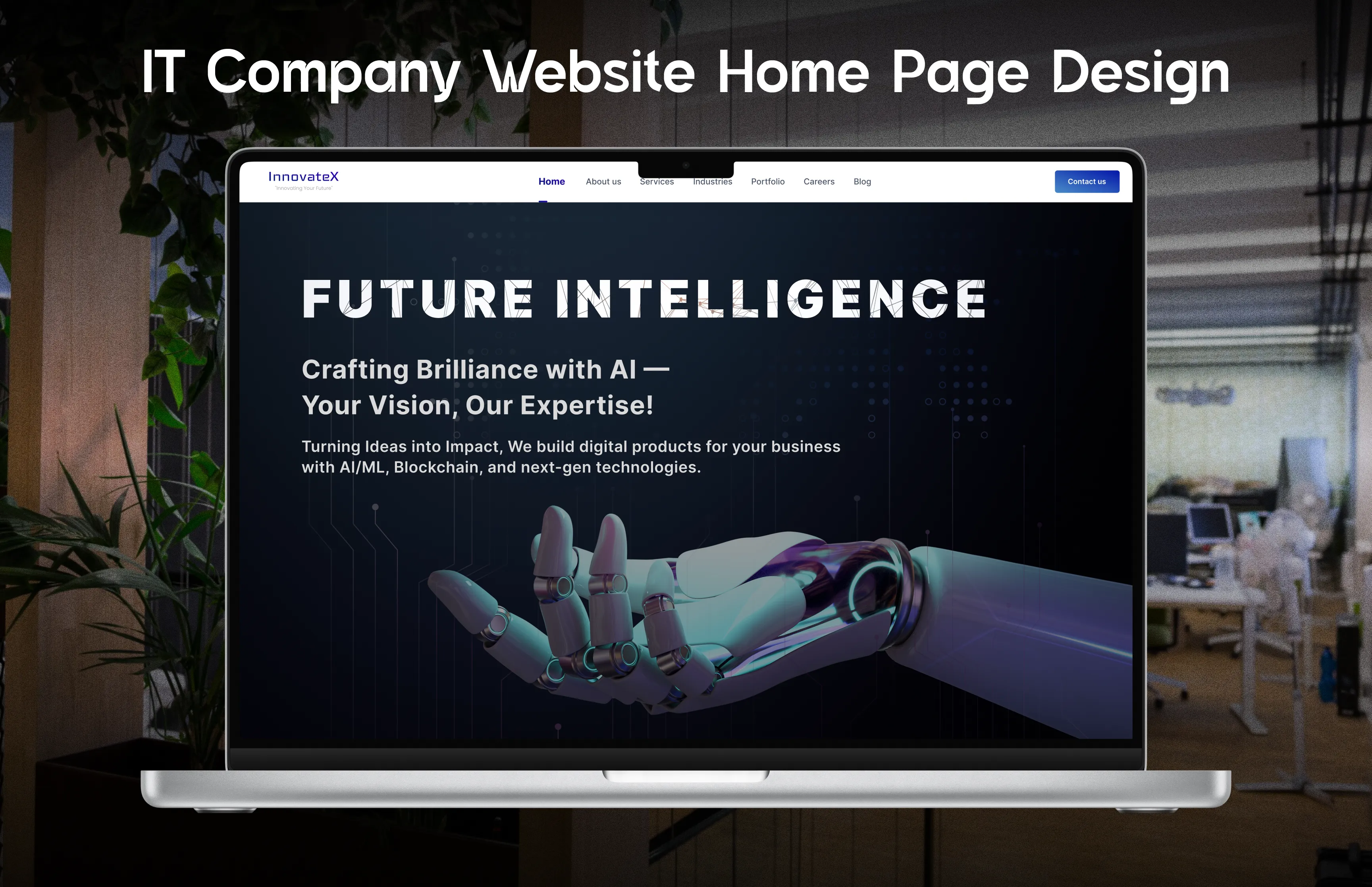 IT company website homepage design