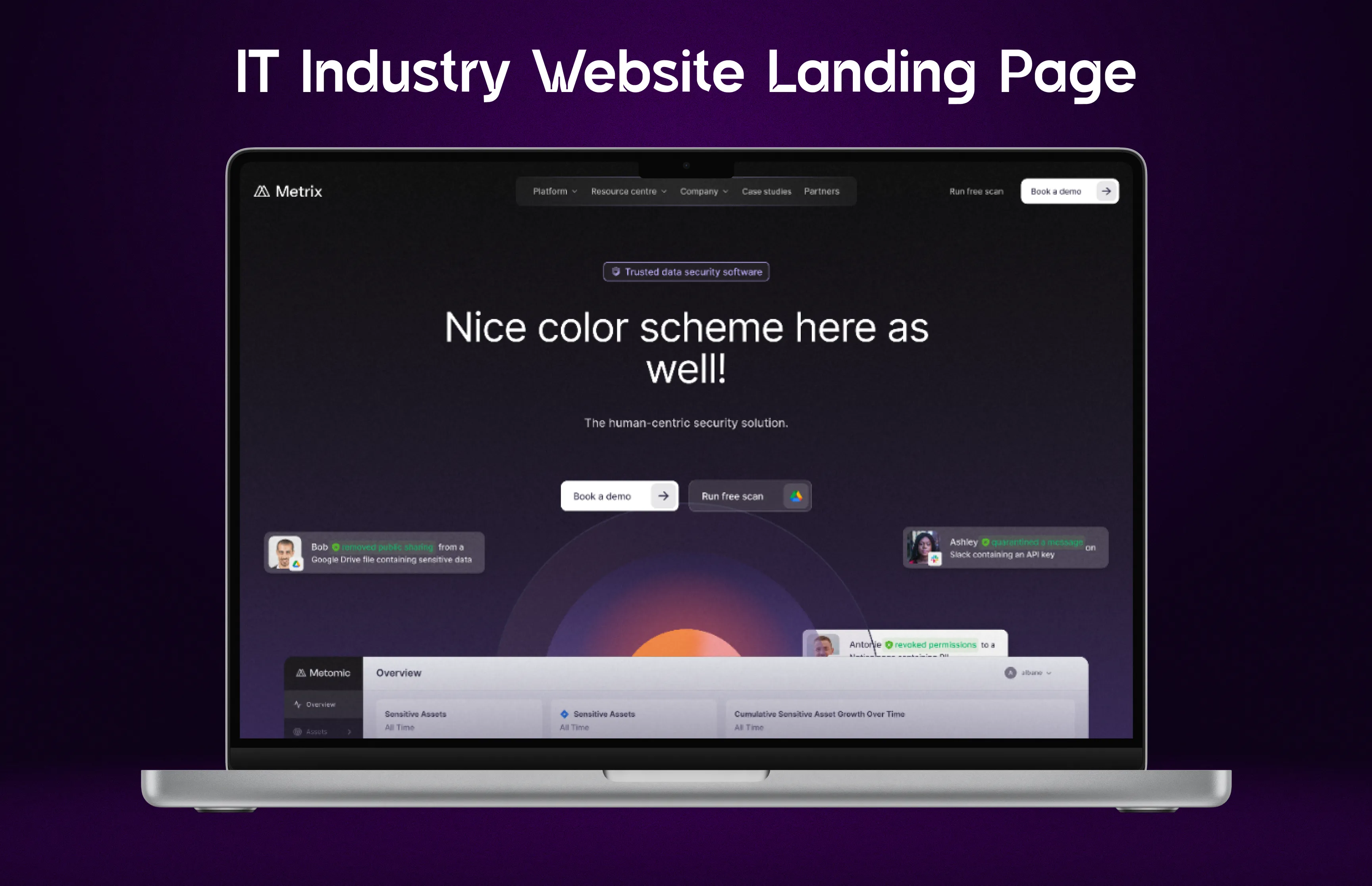 IT industry website landing page design